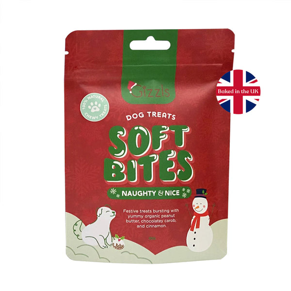 Gizzls Naughty & Nice Christmas Soft Dog Treats