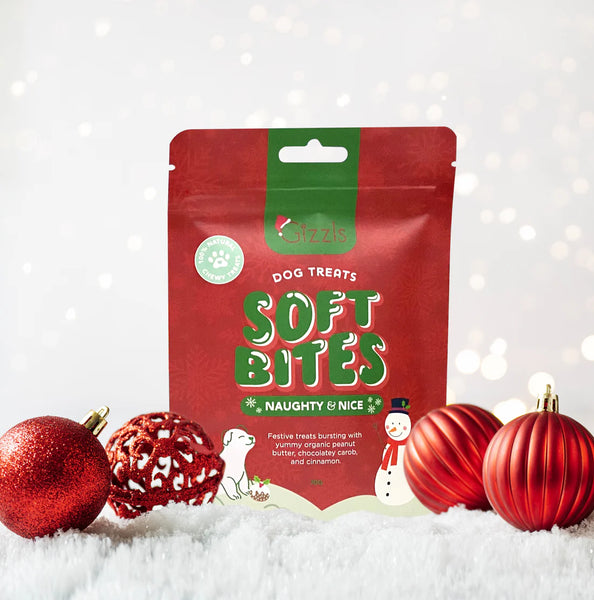 Gizzls Naughty & Nice Christmas Soft Dog Treats