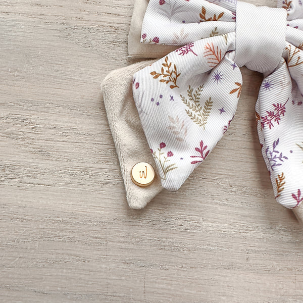 Dog Butterfly Bow Tie: Chiswick Oyster